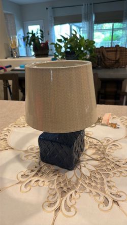 Little blue desk or bed side lamp