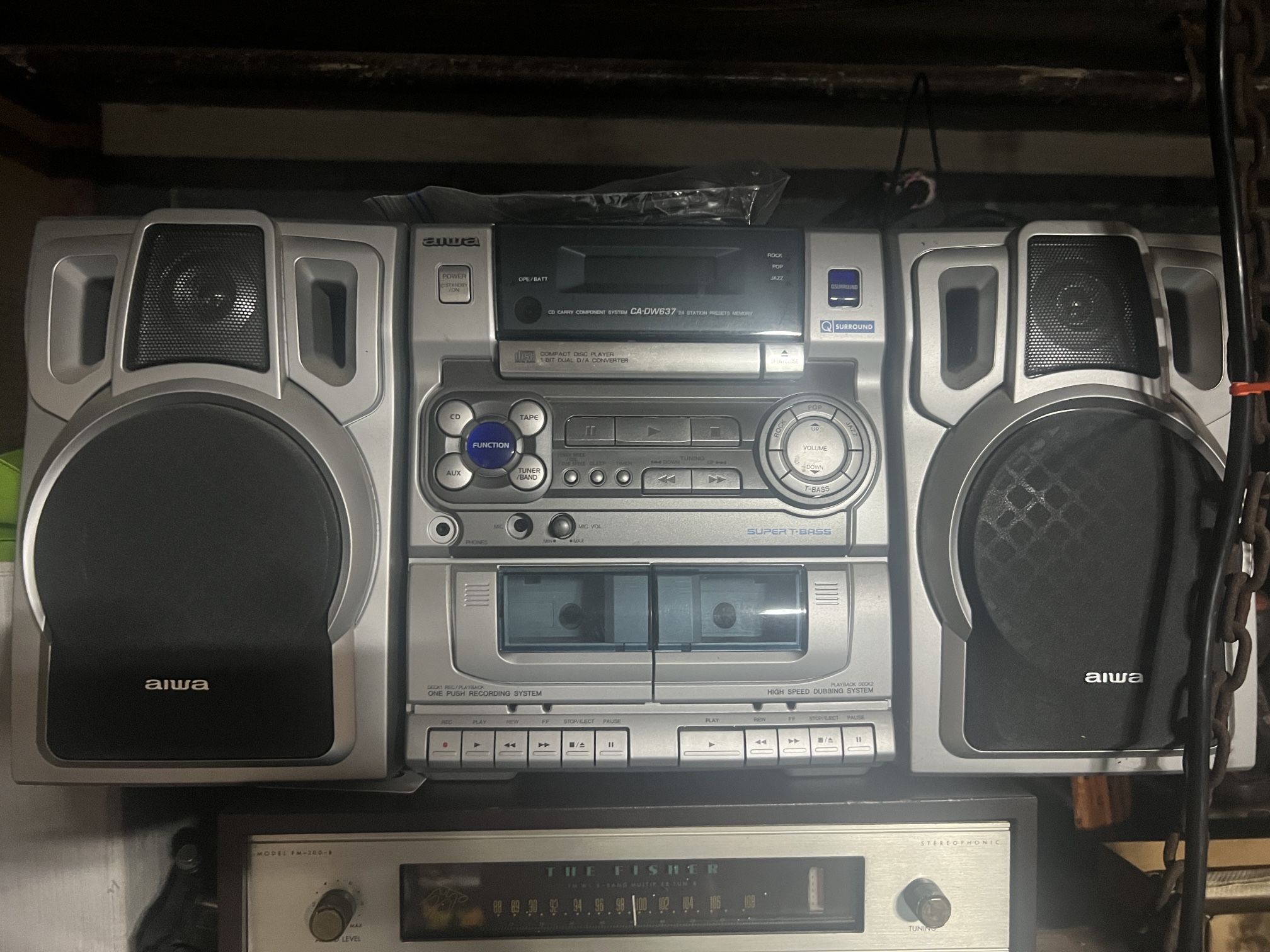 AIWA STEREO SYSTEM, VINTAGE, FULLY FUNCTIONAL, SURROUND SOUND CA-DW63 works as it should no issues $100