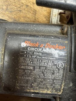 Black & Decker 7-1/4” Circular Saw – Works Great