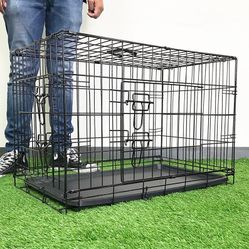 (New in Box) $40 Folding 30” Small Dog Cage Crate Kennel w/ Slide out tray 30x18x20 inches