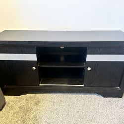 Black TV stand
