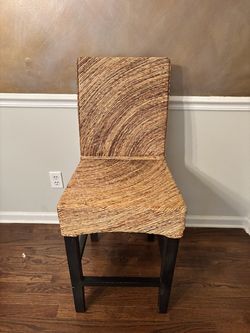 Unique Natural Fiber Counter Chair - Kitchen/Dining Bar Seating - $30 This Weekend!