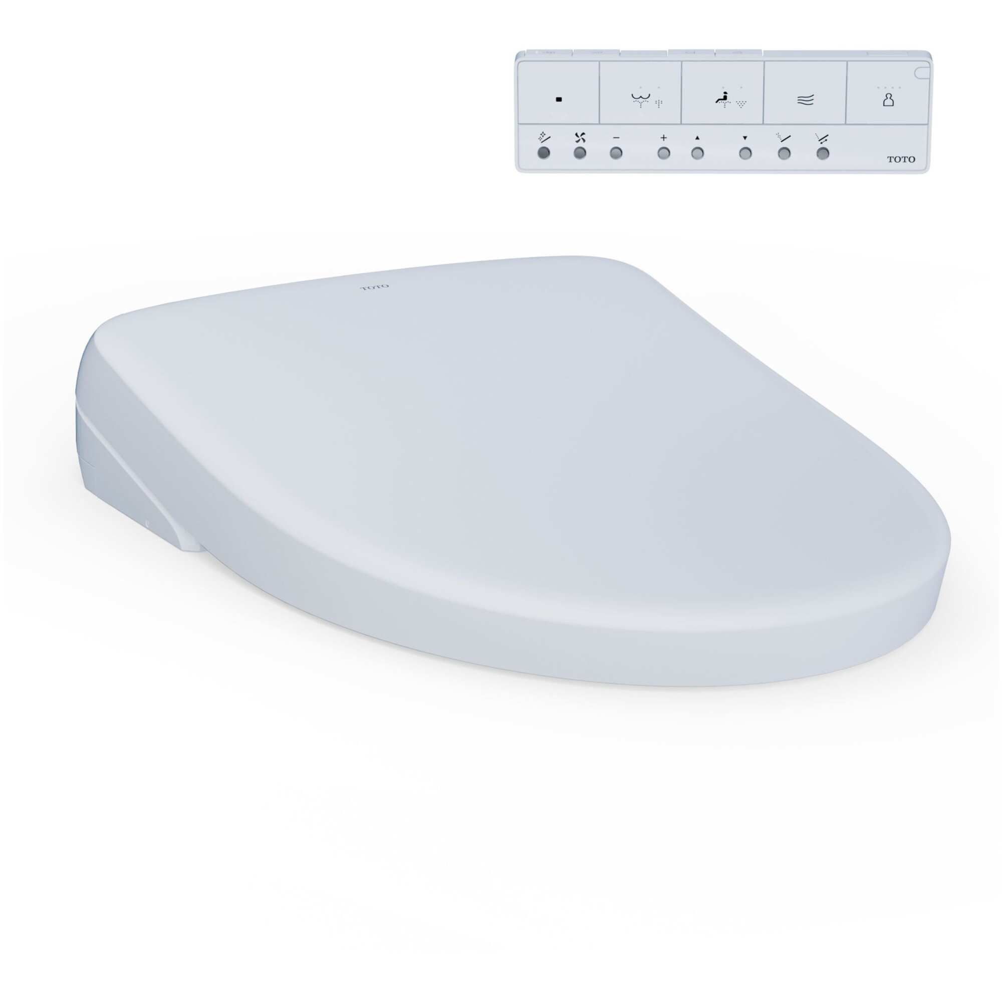 S7A Washlet Elongated Electric Heated Bidet Seat with Contemporary Lid in Cotton White