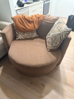 Large Brown Oversized Cuddle Chair – Moving Sale