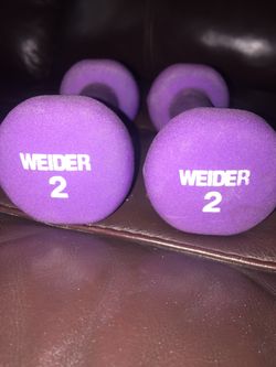 Weider 2lb dumbbells (weights)