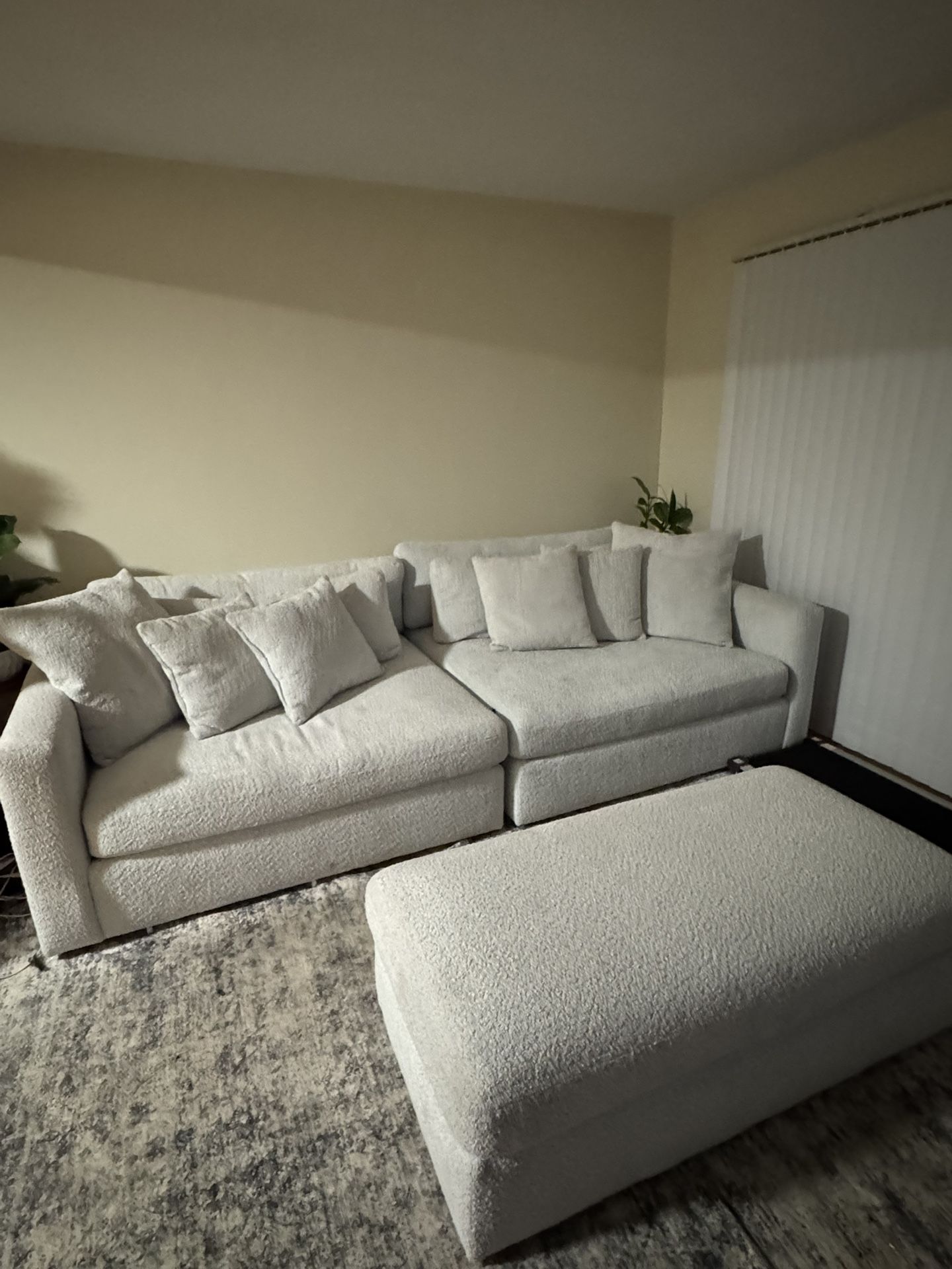Haven 2-Piece media sofa Couch With Ottoman