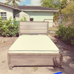 Queen Size Bed Frame With Mattress And Box Spring 