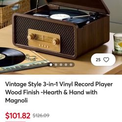 Hearth And Hand Record Player Bluetooth