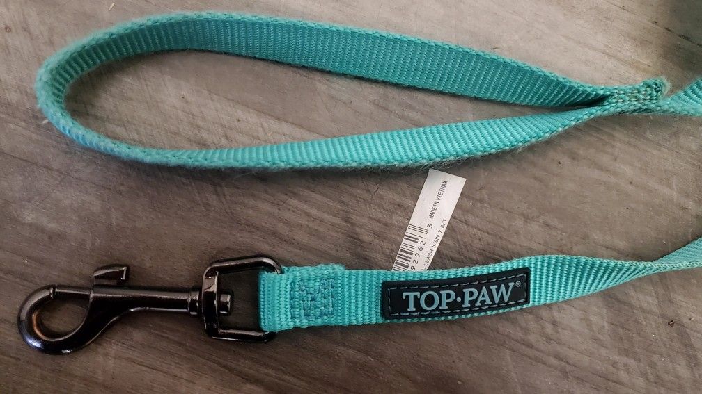 Dog Leash By Top Paw 5'ft Lonh Teal Color