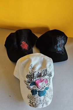 2 Black Women's Harley Davidson Motorcycle Baseball Hats