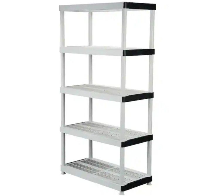 5-Tier Multi-purpose Plastic Garage Storage Shelving