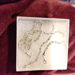 Sterling Silver Necklace and Bracelet  Set DEAL $20