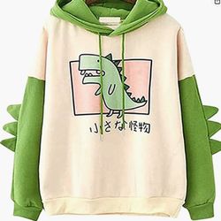 "Little Monster" Anime Dinosaur Hoodie, Cosplay, Womens Medium, BRAND NEW