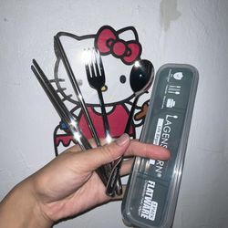 Travel stainless steel fork spoon chopsticks straw set
