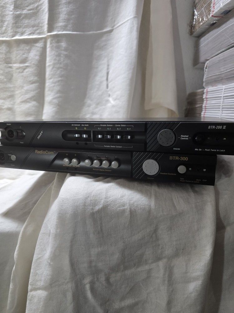 Telex RadioCom BTR-300 and BTR-200 II VHF Fixed Crystal Wireless Intercom Base Stations