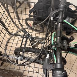 Green and black huffy bike