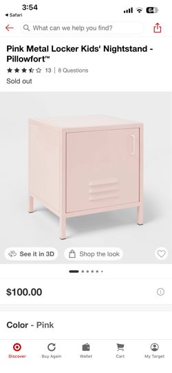 Metal nightstand