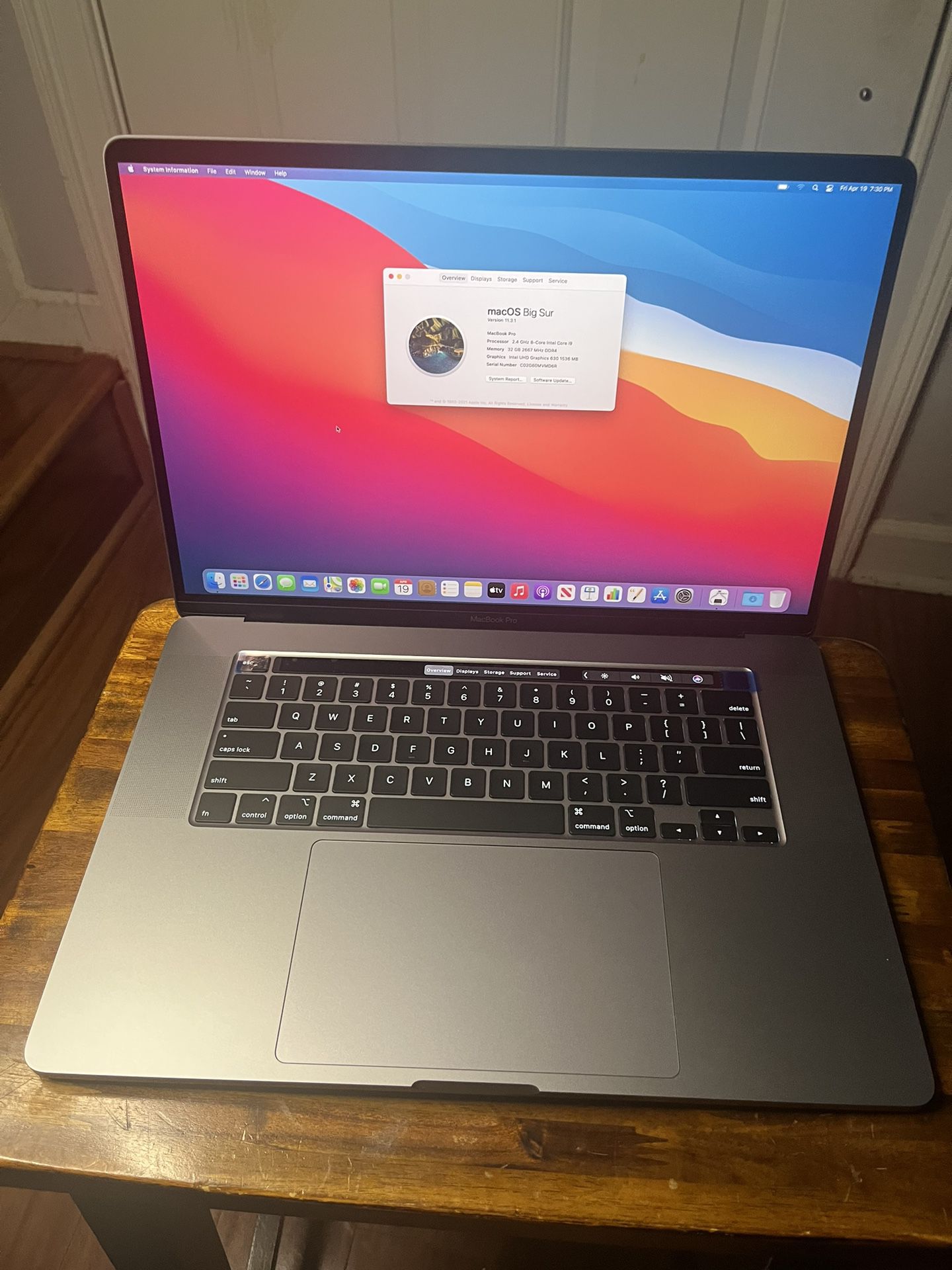 NEW 2019 Macbook Pro 16 Inch 32GB intel i9 8-Core 1TB  1 Count on Battery APPLECARE UNTIL SEPTEMBER