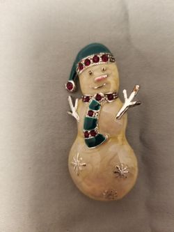 NEW with TAGS Vintage Trifart Snowman Brooch