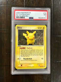 Ditto (Pikachu) 39/113 EX Delta Species Regular ENG 2005 PSA 7 Pokemon ⚡️⚡️⚡️