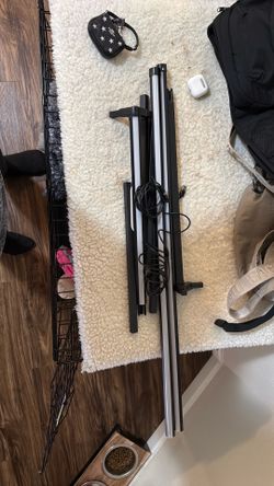 Two LED light stands