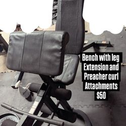 Adjustable Bench With Attachments 