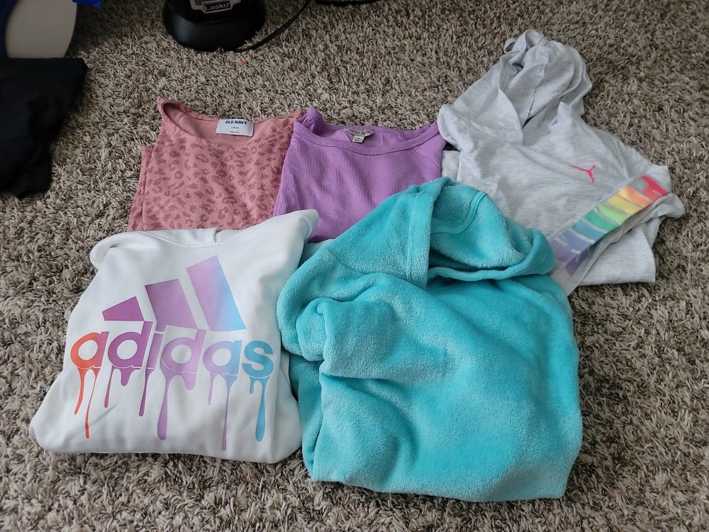 Kids 10/12 Hoodies And Warm Shirts