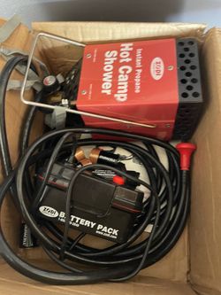 Camping hot water shower system