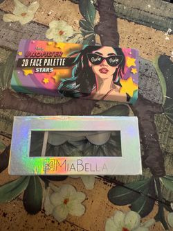 Rude #NoFilter 3D Face Palette Stars & MiaBella Lashes Bundle