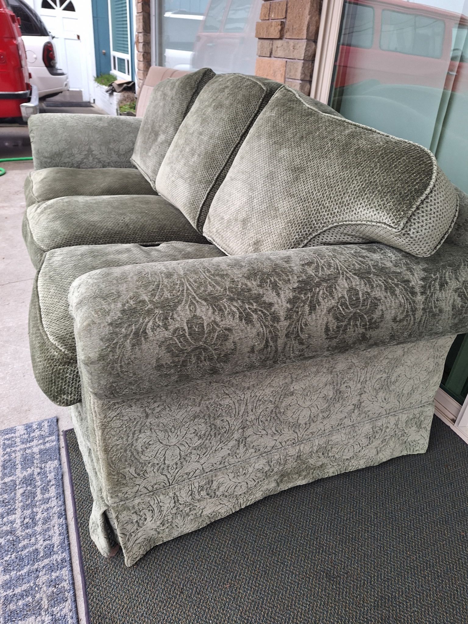 Grey goose down sofa / Asking $600 obo
