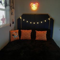 Blue Gold bed Frame 