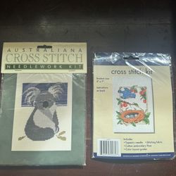 Koala Cross Stitch Kit And Blue Birds Nest Cross Stitch Kit 