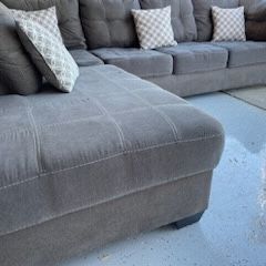 Gray Tufted Sectional