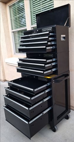 Nice Sears Craftsman Ball Bearing 3 Tier Rollaway Tool Box