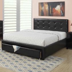 Queen Size Bed Frame With Pillow Top Mattress Included