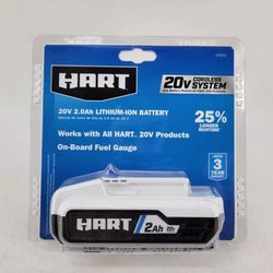 NEW NEVER USED IN BOX NEW Hart 20V 2.0Ah Lithium-Ion Battery HPB02 - NEW SEALED 