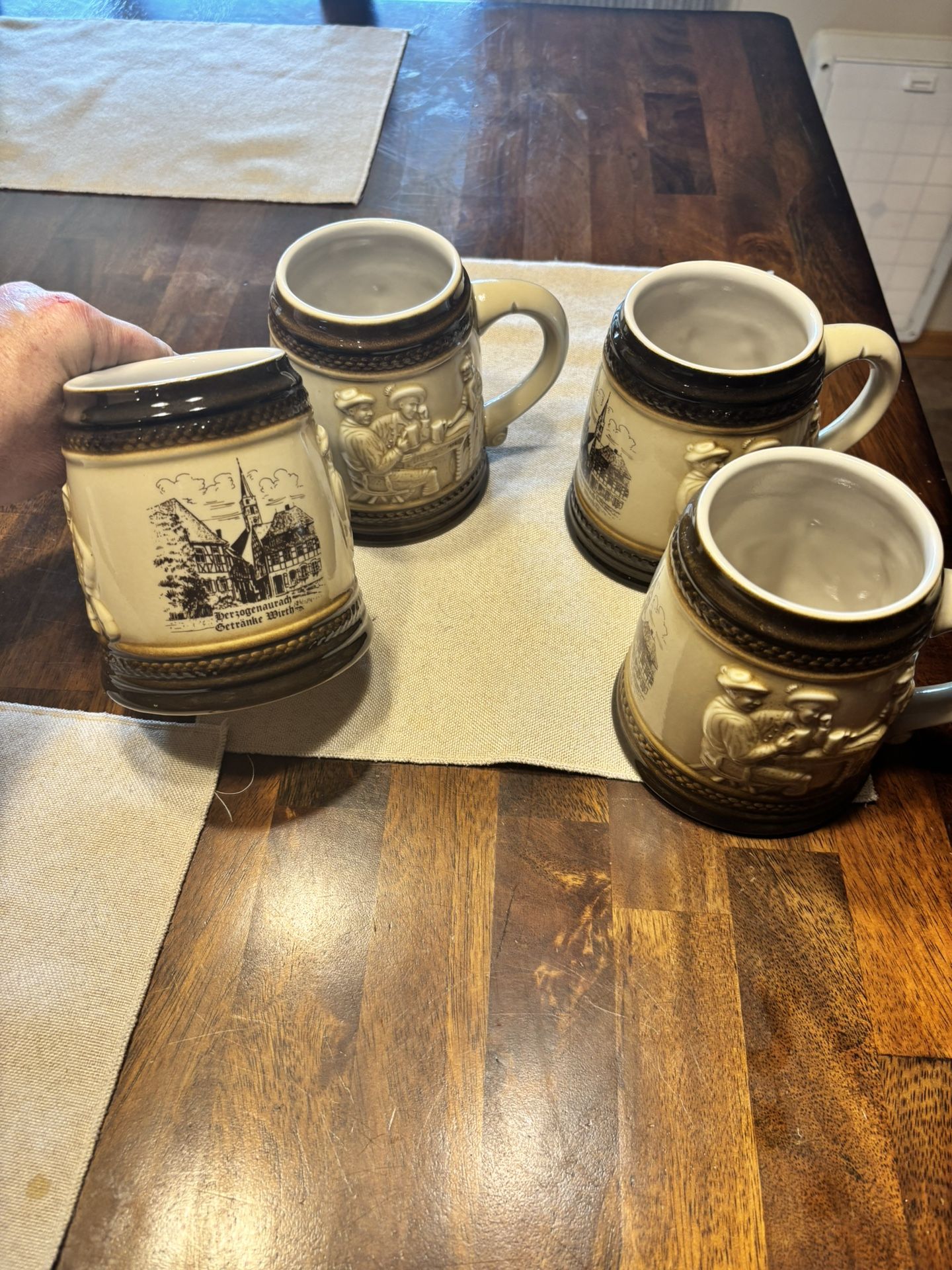 Set of 4 German Beer Steins