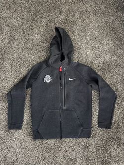 Mens Nike Ohio State OSU Buckeyes Diamond Quest Tech Fleece Full Zip Hoodie Medium