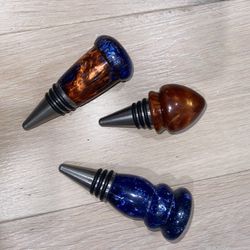 Resin Epoxy Stainless Steel Wine Stopper 