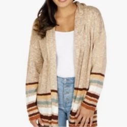 Size S Marled Women's Stripe Cardigan