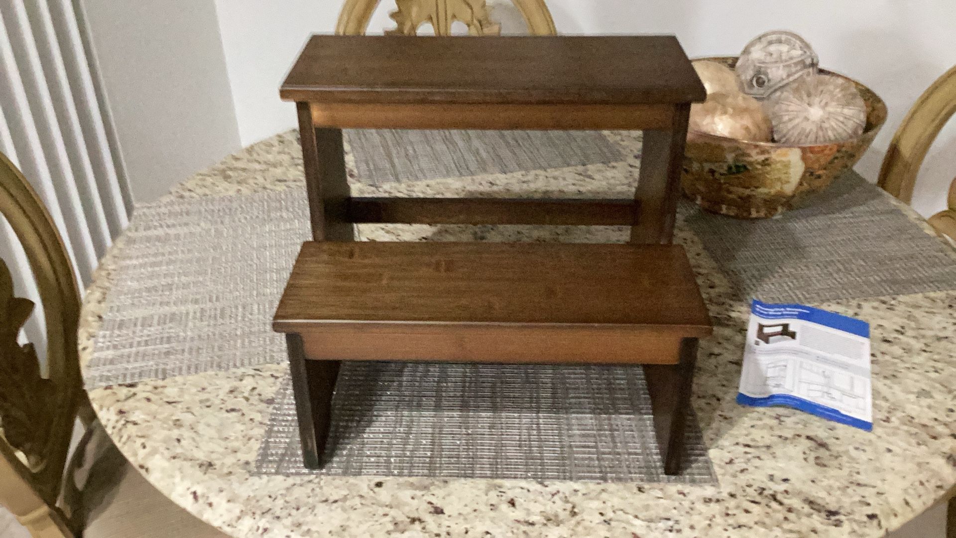 Brand New StrongTek Bamboo Two Step Stool