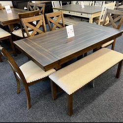 Moriville Grayish Brown Dining Extension Table$10 Down Payment And Financing Available