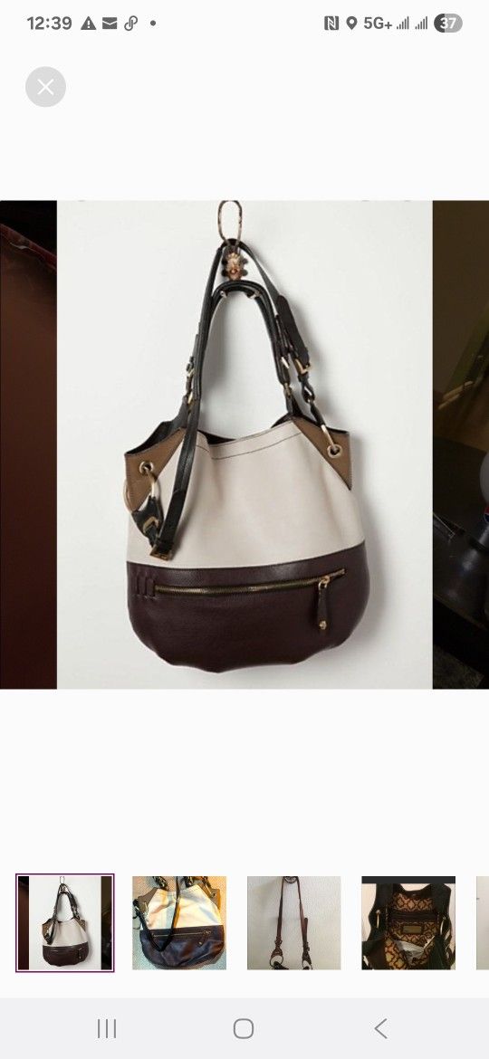 Anthropologie leather bag hobo bag cross body purse or yana