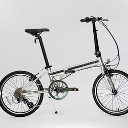 ZiZZO Liberte 23 lb Lightweight Aluminum Alloy 20-Inch 8-Speed Folding Bicycle Silver/Black