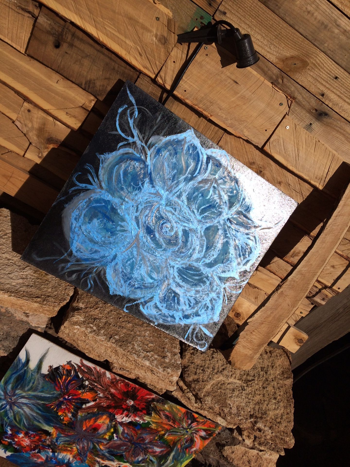 Blue Rose Oil Painting