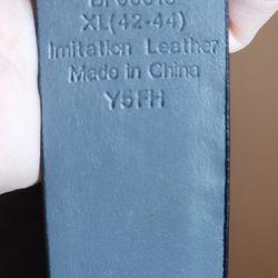 Black Imitation Leather Belt Men's XL 42-44
