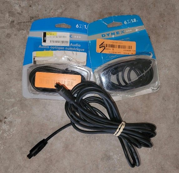 Dynex Optical Digital Audio Cables 6' and 12'