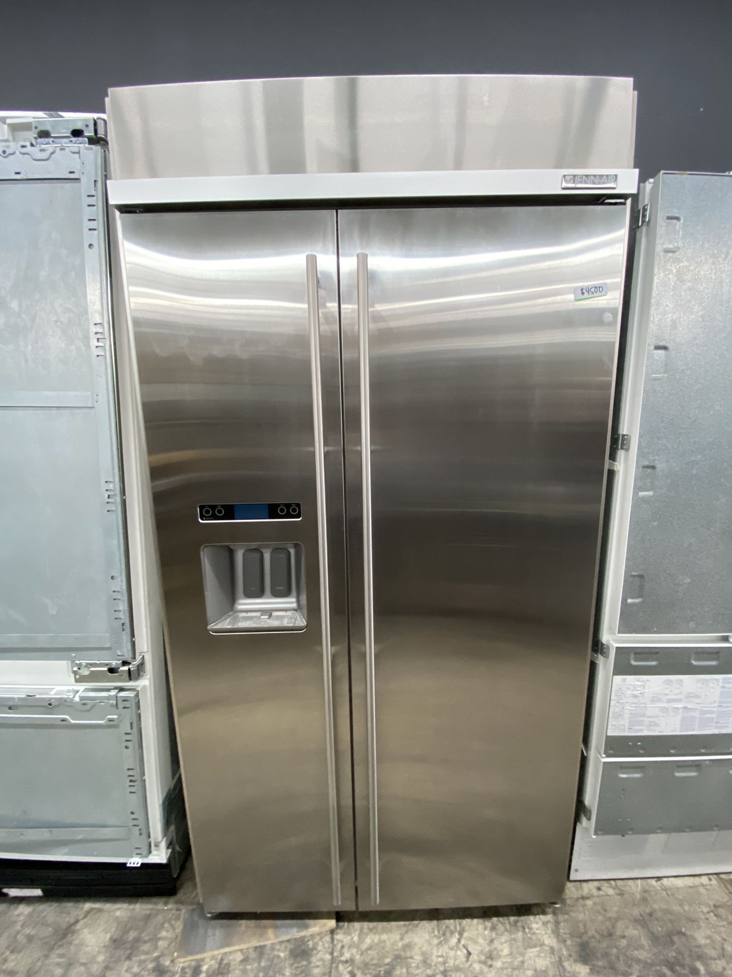 JennAir Side By Side Built In 42” Refrigerator Stainless Steel for Sale