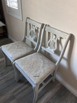 Chalk Painted Harp Chairs.