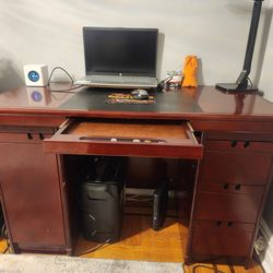 Large Mahogany Executive Desk